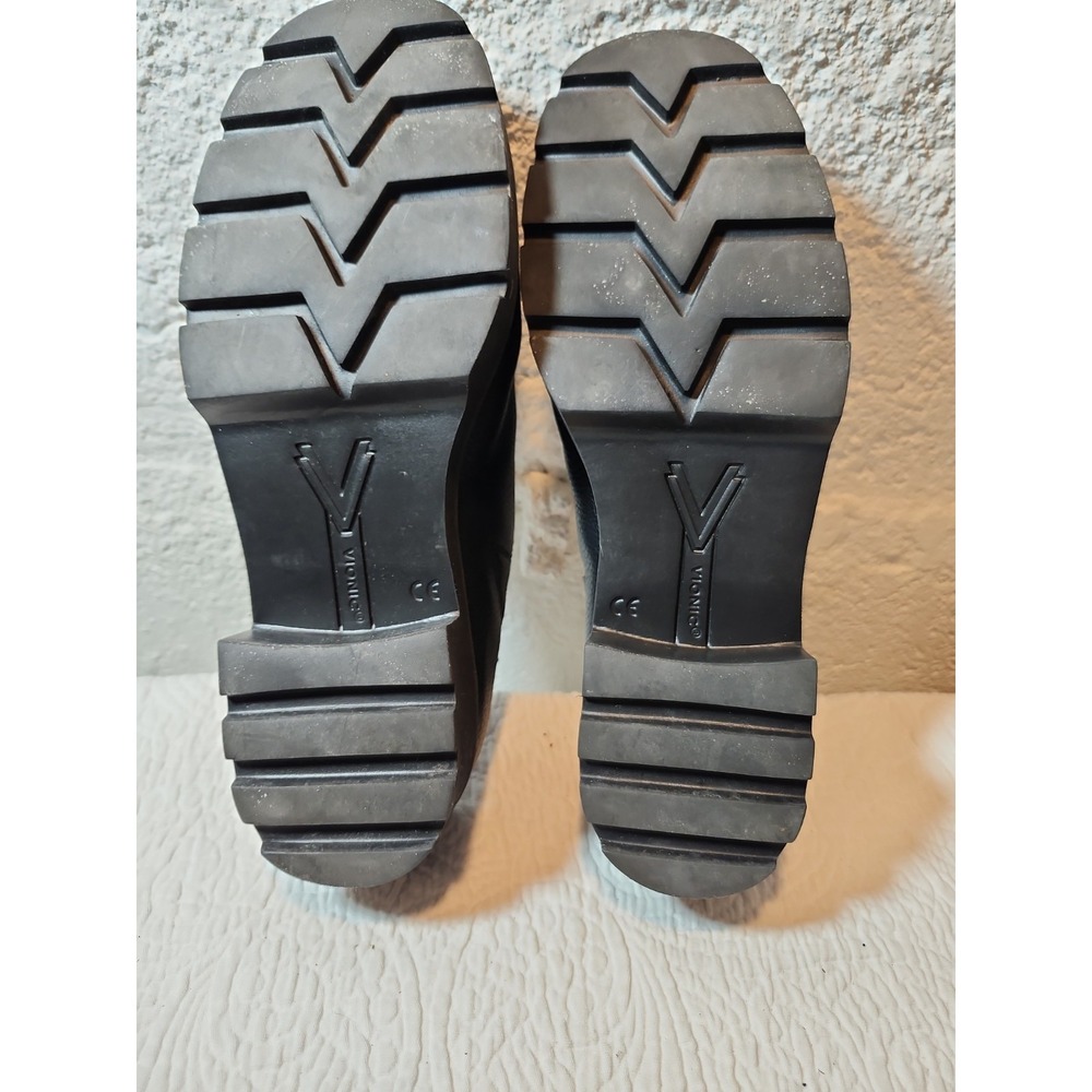 Vionic Fairfax Black Leather Lug Sole Mule Clogs Orthotic Comfort 8.5 - Picture 5 of 7